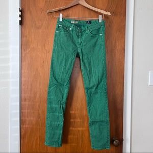 Vintage Green AG Stevie Slim Straight Jeans